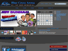 Tablet Screenshot of bluecrossarena.com
